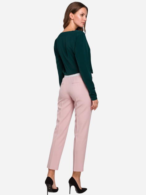 Spodnie slim fit damskie Makover K035 M Różowe (5903068462504) - obraz 2