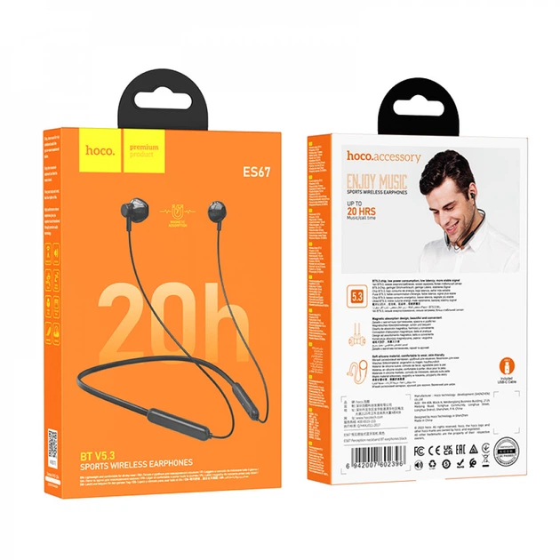 Bluetooth наушники Hoco ES67 Black - изображение 2