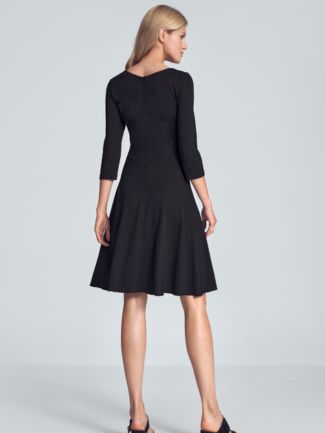 Sukienka midi jesienna damska Figl M709 XL Czarna (5902194382960) - obraz 2
