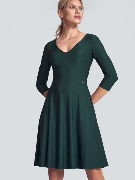 Sukienka midi jesienna damska Figl M709 L Zielona (5902194382991) - obraz 1