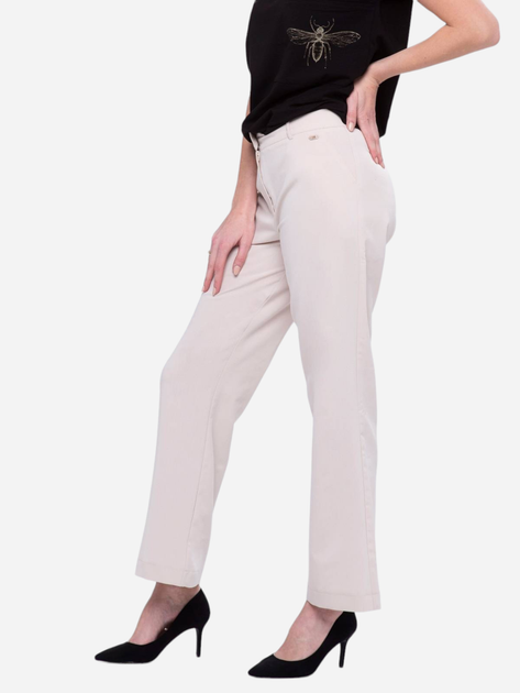 Spodnie regular fit damskie Look Made With Love 201 L/XL Beżowe (5903999303235) - obraz 1