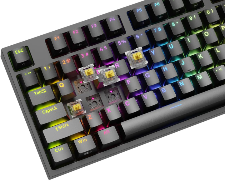 Klawiatura przewodowa Genesis Thor 404 TKL Gateron Yellow Pro Czarna (NKG-2069) - obraz 7