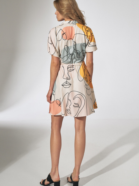 Плаття-сорочка коротке літнє жіноче Figl M739 XL Різнокольорове (5902194385787) - зображення 2