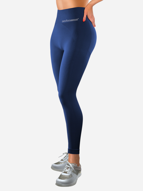 Legginsy sportowe damskie Sesto Senso Thermofit L/XL Granatowe (5902385327107) - obraz 1