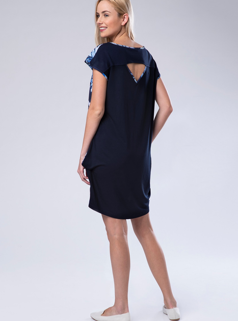 Плаття-футболка коротке літнє жіноче Look Made With Love 429 S Темно-синє (5903999305659) - зображення 2