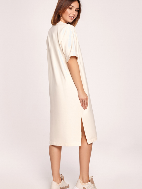 Плаття-футболка міді літнє жіноче BeWear B194 XL Кремове (5903887620376) - зображення 2