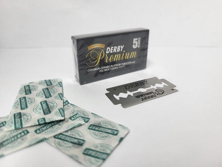 Двусторонние сменные лезвия для безопасной бритвы Derby Premium Double Edge Razor 100 штук ( Турция) - изображение 2