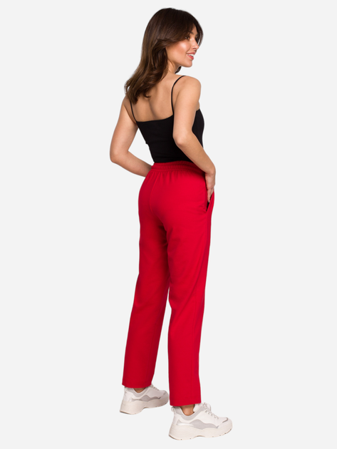 Spodnie sportowe damskie BeWear B228 S Czerwone (5903887656498) - obraz 2
