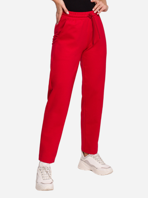 Spodnie sportowe damskie BeWear B228 L Czerwone (5903887656474) - obraz 1