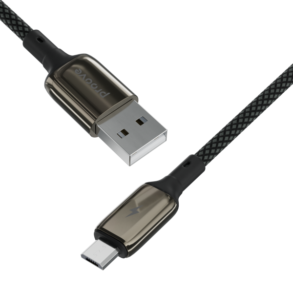 Кабель Proove Dense Metal Micro USB 2.4A 1m Black - изображение 3