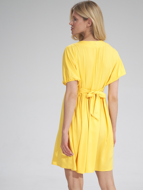 Плаття коротке літнє жіноче Figl M766 L-XL Жовте (5902194390187) - зображення 2