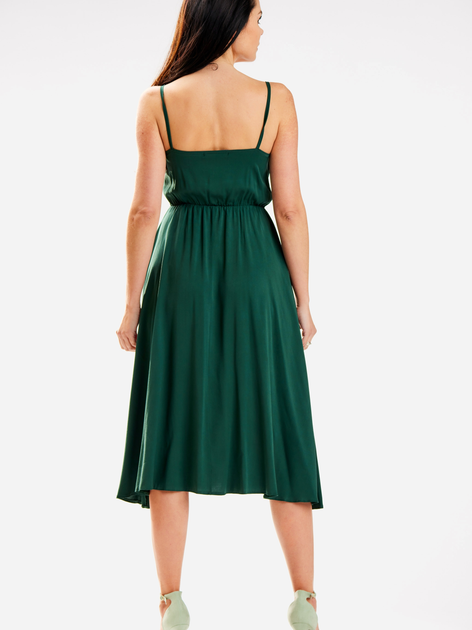 Плаття міді літнє жіноче Awama A579 XL Темно-зелене (5902360580404) - зображення 2