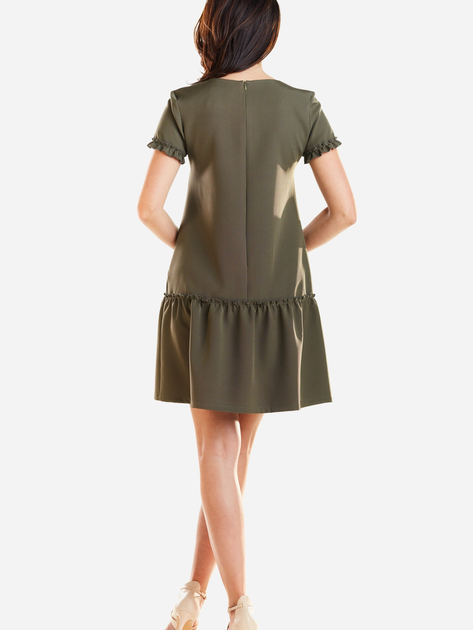 Sukienka krótka jesienna damska Awama A273 S Khaki (5902360537422) - obraz 2