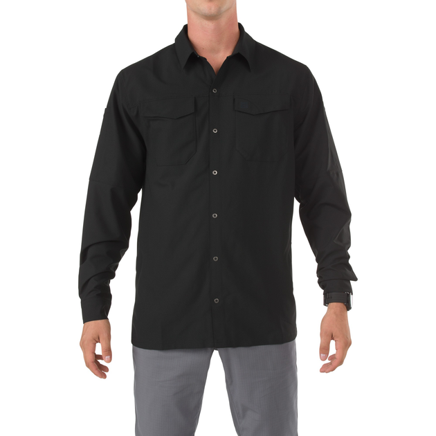 Сорочка тактична з довгим рукавом 5.11 FREEDOM FLEX WOVEN SHIRT - LONG SLEEVE L Black - зображення 1