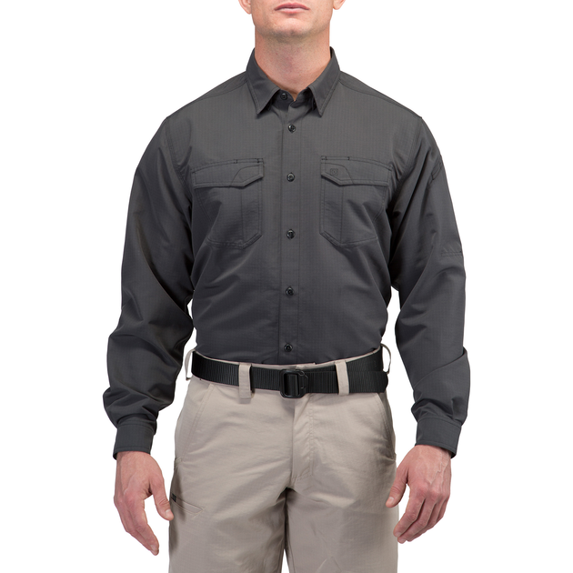 Рубашка тактическая 5.11 Tactical Fast-Tac Long Sleeve Shirt XL Charcoal - изображение 1