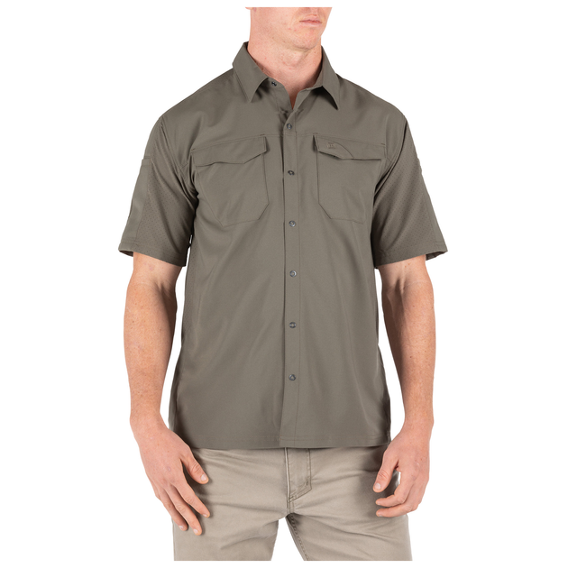 Рубашка тактическая с коротким рукавом 5.11 Freedom Flex Woven S/S XL RANGER GREEN - изображение 1