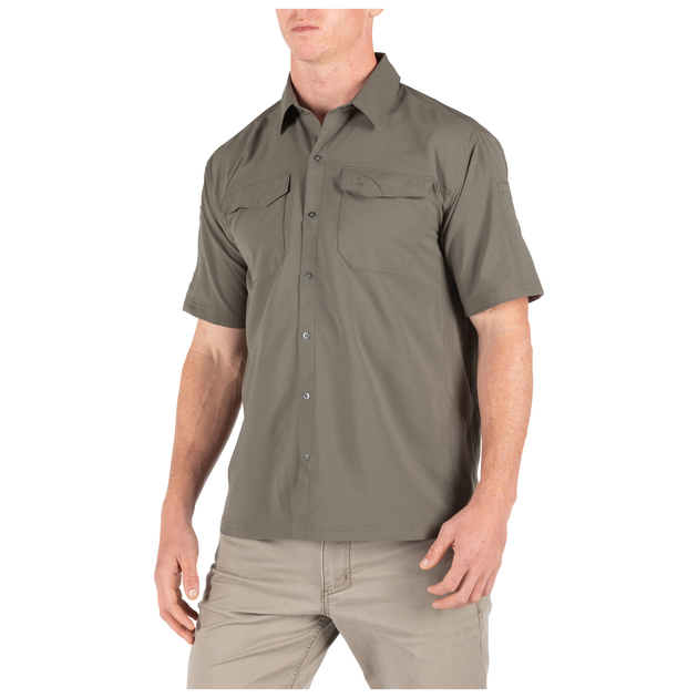 Рубашка тактическая с коротким рукавом 5.11 Freedom Flex Woven S/S S RANGER GREEN - изображение 2