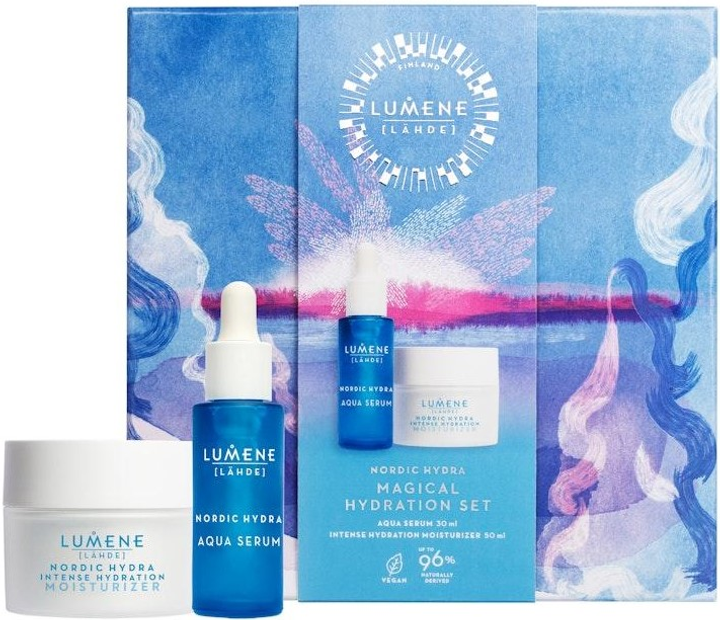 Набір для догляду за обличчям Lumene Lahde Nordic Hydra Magical Hydration Set Крем для обличчя 50 мл + Сироватка для обличчя 30 мл (6412600835465) - зображення 1