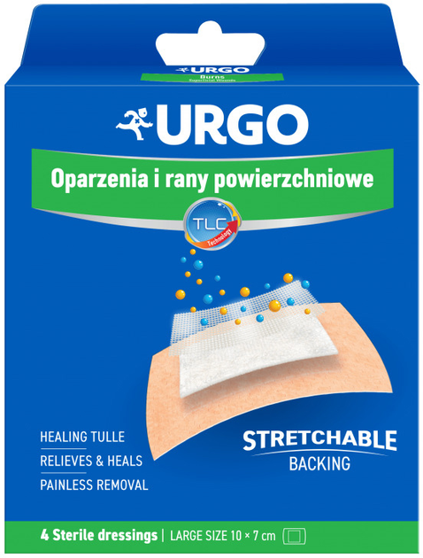 Plaster Urgo 10 x 7 cm 4 szt (3664492019406) - obraz 1