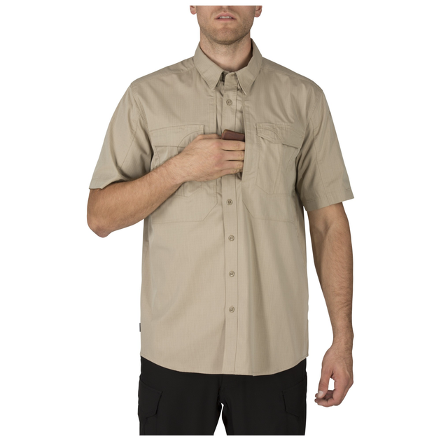 Сорочка тактична з коротким рукавом 5.11 Stryke™ Shirt - Short Sleeve L Khaki - зображення 2