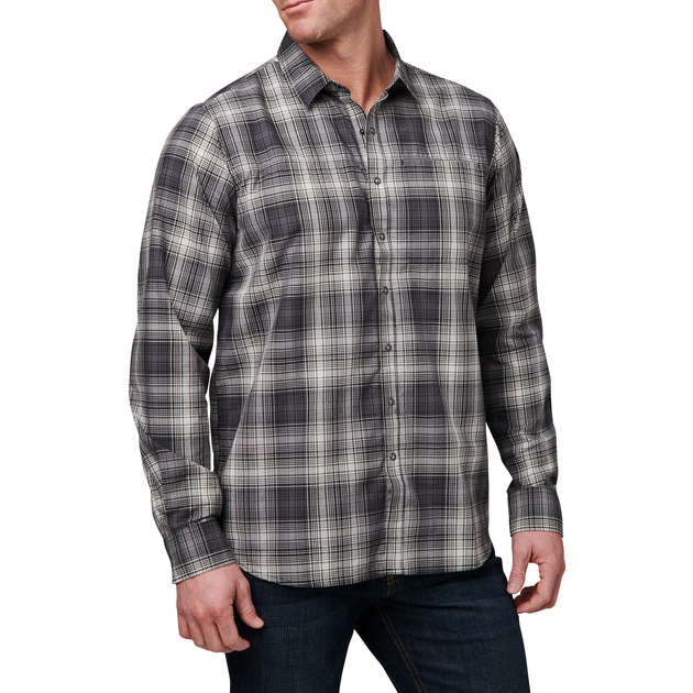 Рубашка тактическая 5.11 Tactical Igor Plaid Long Sleeve Shirt XL Black Plaid 2 - изображение 1