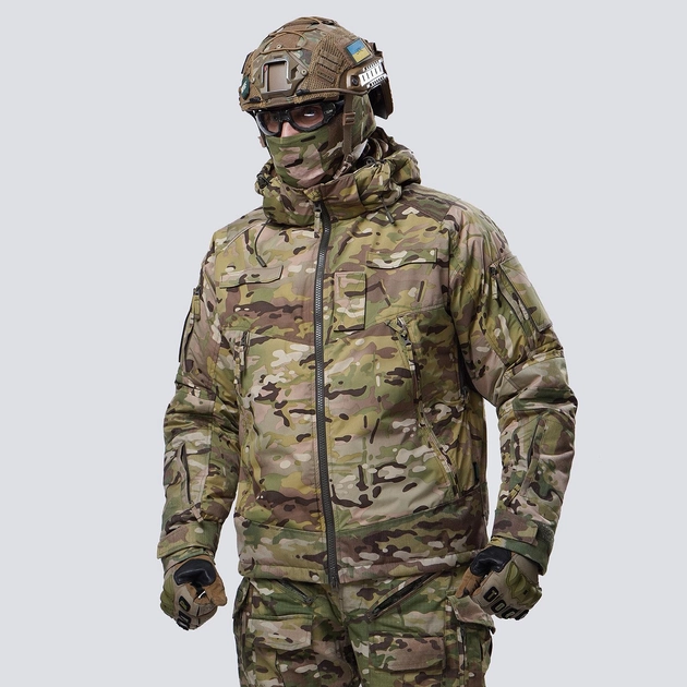 Комплект військової форми. Зимова куртка мембрана + штани з наколінниками UATAC Multicam XS - изображение 2