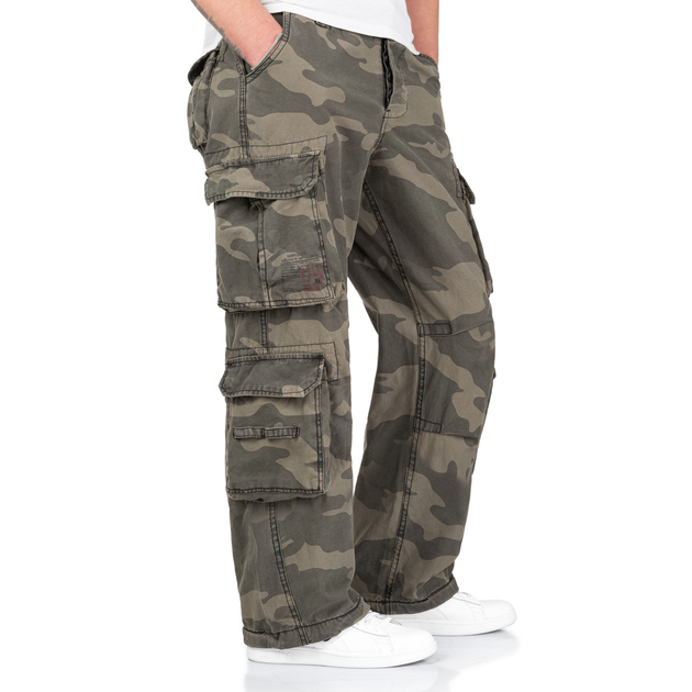 Брюки SURPLUS AIRBORNE VINTAGE TROUSERS L Black camo - зображення 2