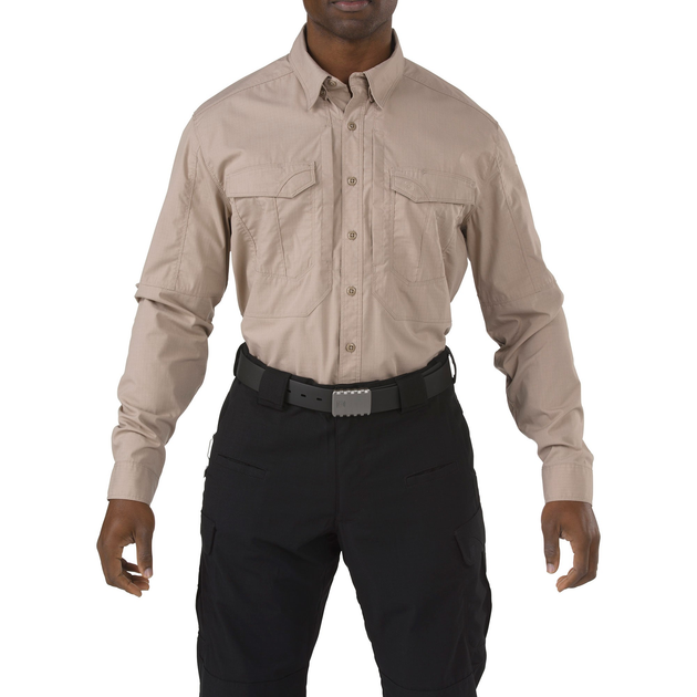 Рубашка тактическая 5.11 STRYKE™ LONG SLEEVE SHIRT S Khaki - изображение 1