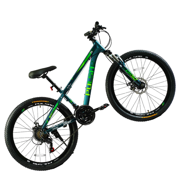 Велосипед спортивний Corso Pulsar 26" алюмінієва рама 13" зелений PL-26298 - Фото 2 Велосипед спортивний Corso Pulsar 26" алюмінієва рама 13" зелений PL-26298 - зображення 2