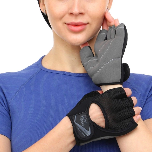 Рукавички для фітнесу та тренувань HARD TOUCH FG-9529 М Чорний - Фото 10 Рукавички для фітнесу та тренувань HARD TOUCH FG-9529 М Чорний - зображення 10