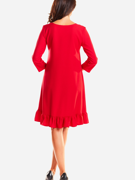 Sukienka midi jesienna damska Infinite You M185 S Czerwona (5902360526983) - obraz 2