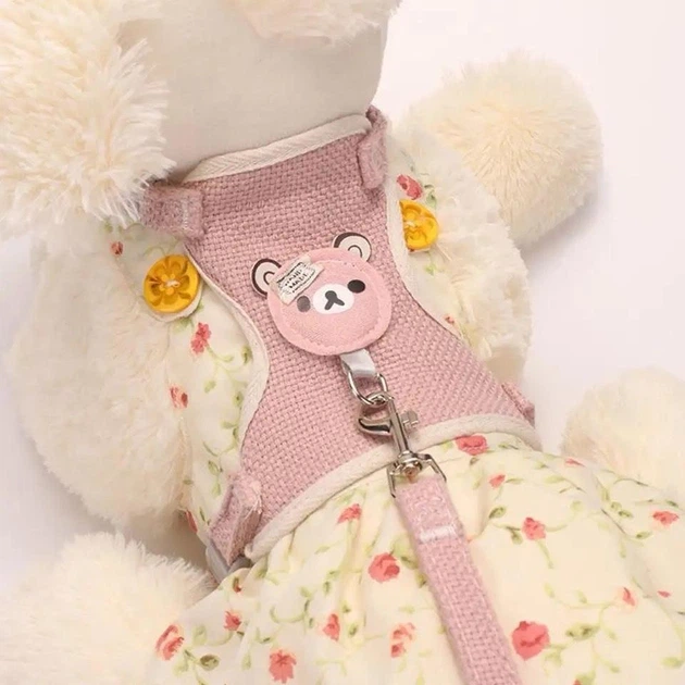 Шлей з повідцем для собак і кішок дрібних порід "ЧАКI" PINK Size S "Довжина 120 см ширина 1 см - Фото 9 Шлей з повідцем для собак і кішок дрібних порід "ЧАКI" PINK Size S "Довжина 120 см ширина 1 см - зображення 9