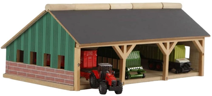 Stodoła traktorowa Hipo Kids Globe Tractor Barn Big 1:87 (8713219245163) - obraz 1