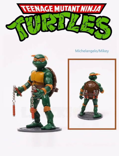Черепашки Ниндзя Ninja Turtles TMNT игровой набор фигурки игрушки 4 шт 16 см - изображение 7
