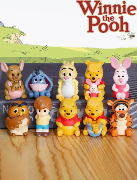 Фигурки Винни Пух и его друзья Winnie the Pooh дисней игрушки детский игровой набор 6 см 10 шт - Фото 2 Фигурки Винни Пух и его друзья Winnie the Pooh дисней игрушки детский игровой набор 6 см 10 шт - изображение 2
