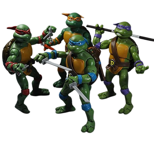Черепашки Ниндзя Ninja Turtles TMNT игровой набор фигурки игрушки 4 шт 16 см - изображение 9