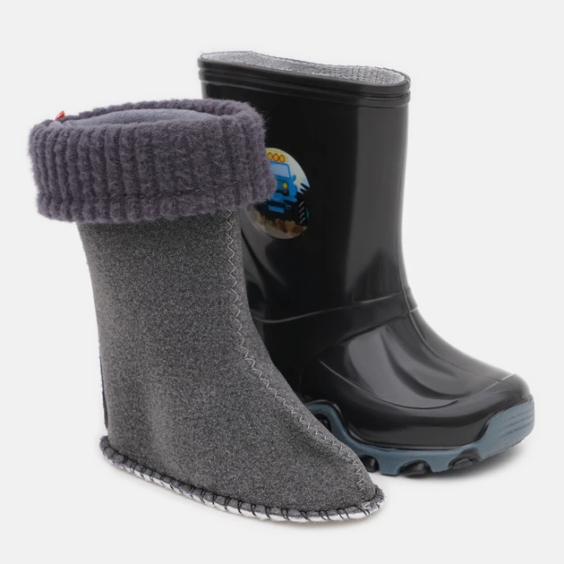 Детские резиновые сапоги для мальчика Demar Stormer Lux 0403 I 30-31 Черные (5901232050892) - изображение 5