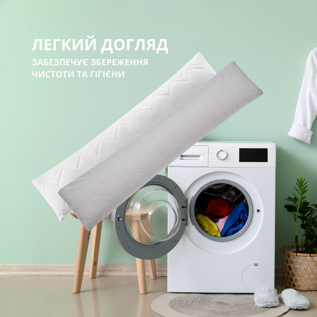 Подушка ортопедична для сну та відпочинку IDEIA Антиалергенне волокно з наволочкою 40х140 см (2200004316758) - зображення 9
