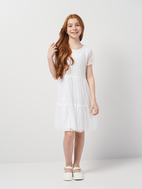 Акція на Дитяче літнє плаття для дівчинки Minoti 18PARTY 47 40228JNR 92-98 см Біле від Rozetka