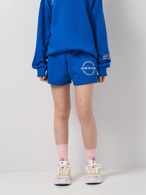 Подростковый комплект (свитшот + шорты) для девочки Minoti 40575TEN 152-158 см Синий (5063025275001) - изображение 4