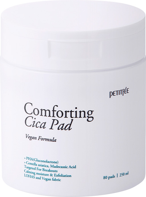 Пилинг-пады для лица Petitfee Comforting Cica Pad с центеллой азиатской 80 шт (8809508851648) 