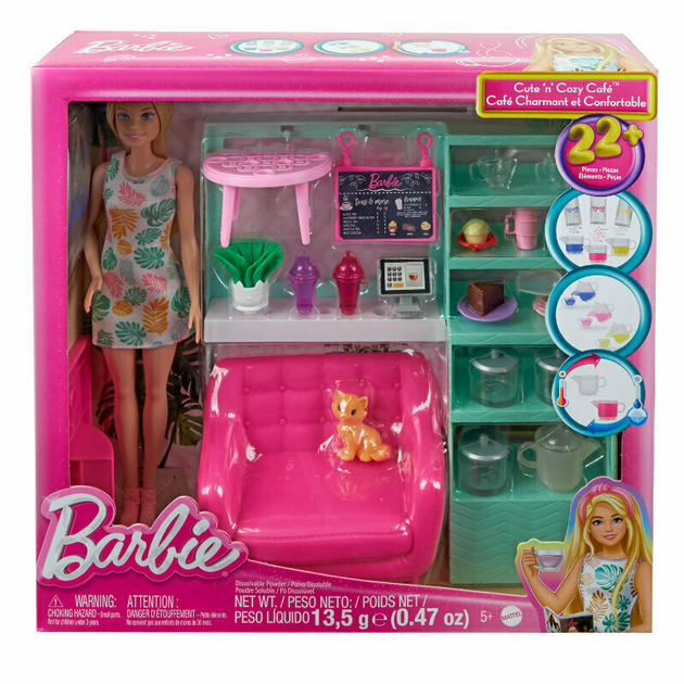 Lalka z akcesoriami Mattel Barbie Self-care Tea Shop (194735108251) - obraz 1