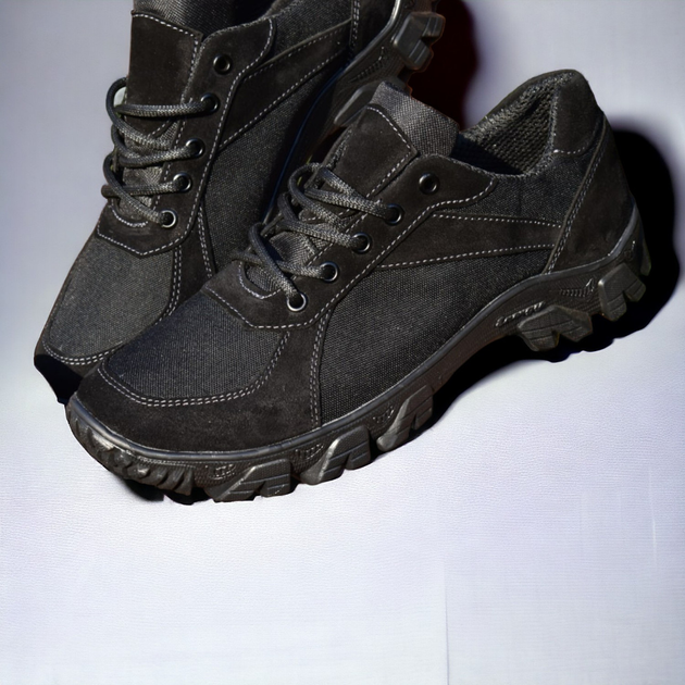 Кросівки Літні Тактичні. Чорні. Натуральна шкіра. 43р (28,5см) MSLM-1039-43 - зображення 2