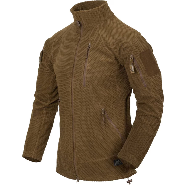 Куртка тактическая Helikon-Tex Флисовая на замке XXL Койот ALPHA TACTICAL JACKET - GRID FLEECE COYOTE (BL-ALT-FG-11-B07-XXL) - изображение 1