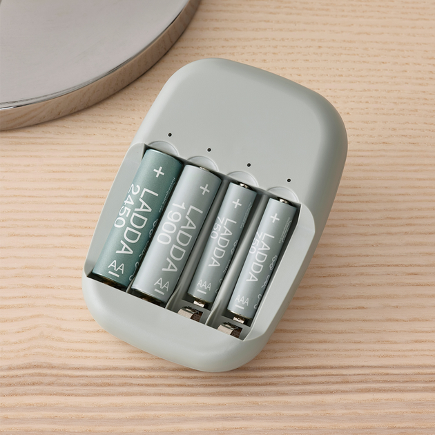 Набор аккумуляторных батареек IKEA LADDA зеленый 750mAh 4 шт 905.098.19 - изображение 6