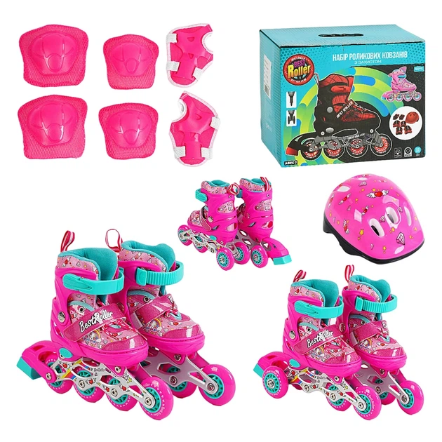 Роликовые коньки Best Roller 26-28 15-16.5 см Pink (153148) - изображение 2