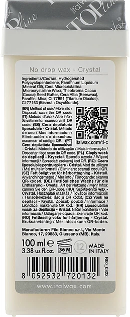 Віск для депіляції у картриджі "Crystal" - ItalWax Flex 100ml (1132484-100243) - изображение 2
