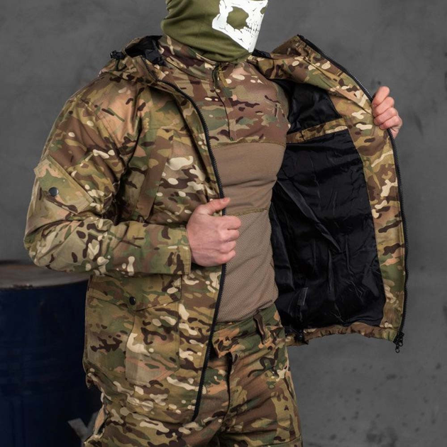 Чоловіча демісезонна Куртка Routine із функціональними Кишенями та Липучками під шеврони ріп-стоп мультикам розмір 2XL - зображення 1