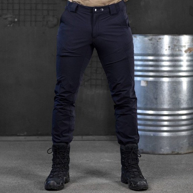Мужские штаны Patriot стрейч коттон темно-синие размер XL - изображение 1