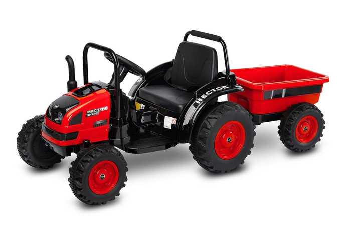 Детский электротрактор с прицепом Caretero (Toyz) Hector 12 В Red, TOYZ ...